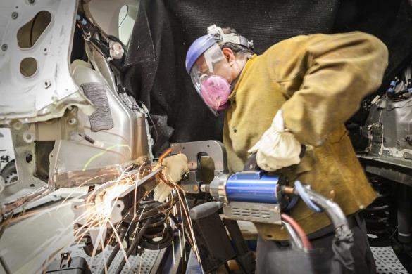 Spot Welder And Sparks 1